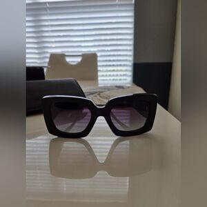 Chanel Black Rectangle Sunglasses